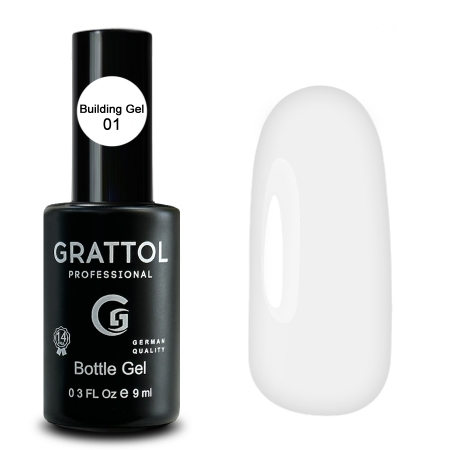 Гель камуфлирующий Grattol Gel Bottle 01, 9 ml с кистью